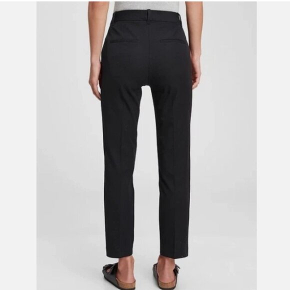 GAP 90's High Rise Slim Straight Ankle Khaki Black‎ Pants Size 10 - RETAIL $60 - Picture 2 of 11